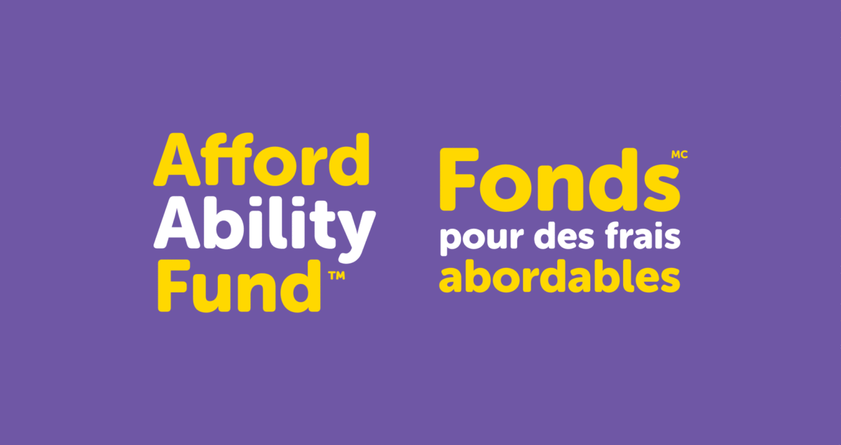 Animation of different AffordAbility Fund logos